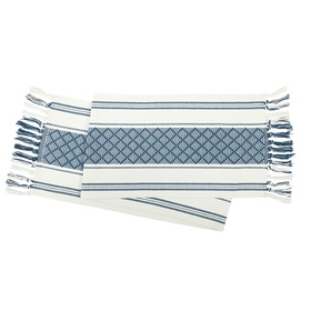 PUCHIKA 桌旗 蓝条纹 34*180cm